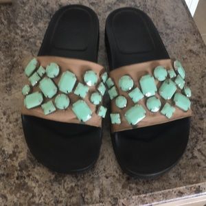 Loeffler Randall pool slides sz 9